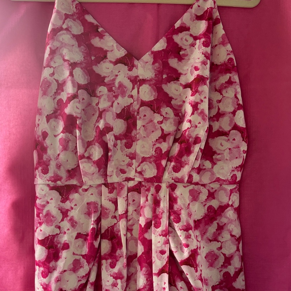 Floral Pink and White Dress